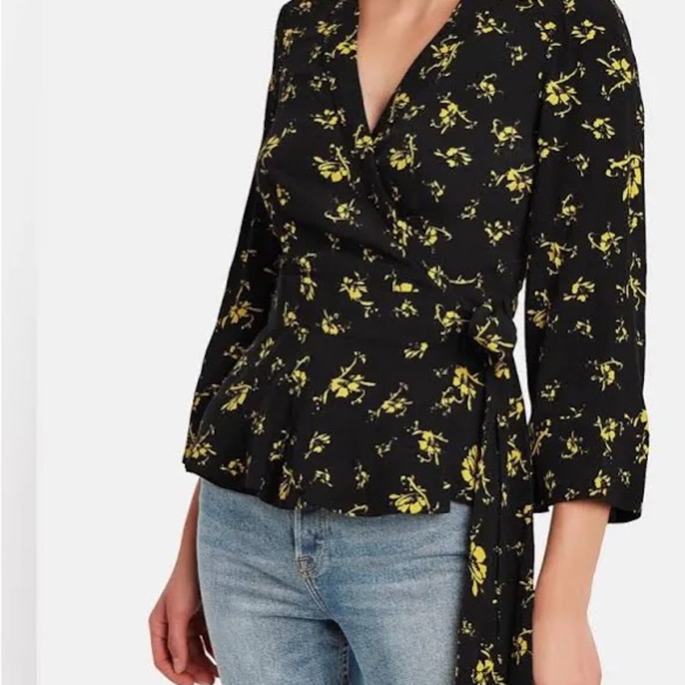 GANNI Black and Yellow Floral Women's top and Skirt set - Picture 5 of 6